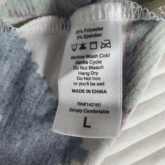 Lularoe Dress Womens L Tropical T-Shirt Short Sleeve Knee Length Pockets Swing - Picture 8 of 12